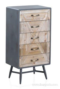 Sinfonier Normandia Madera Bicolor 5 Cajones  (48x35x92)