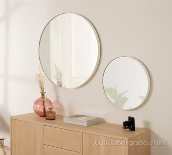 Espejo Redondo Blanco (50x50)