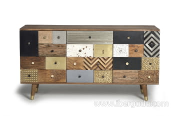 Aparador Kowa Madera Mango 4 Cajones 2 Puertas (150x40x80)